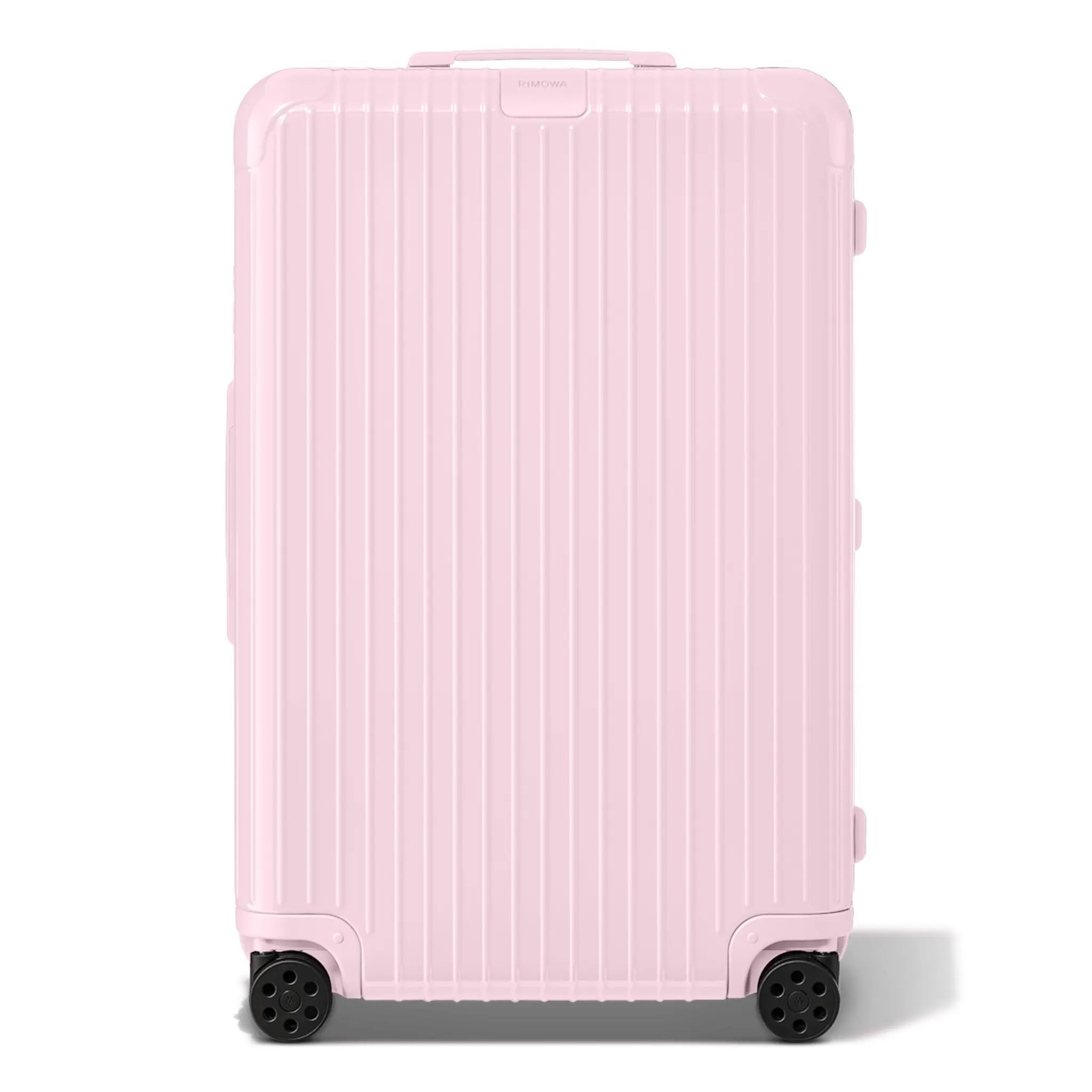 Front View of RIMOWA Essentials Gloss Ballerina Pink Check-In L Suitcase 83273751